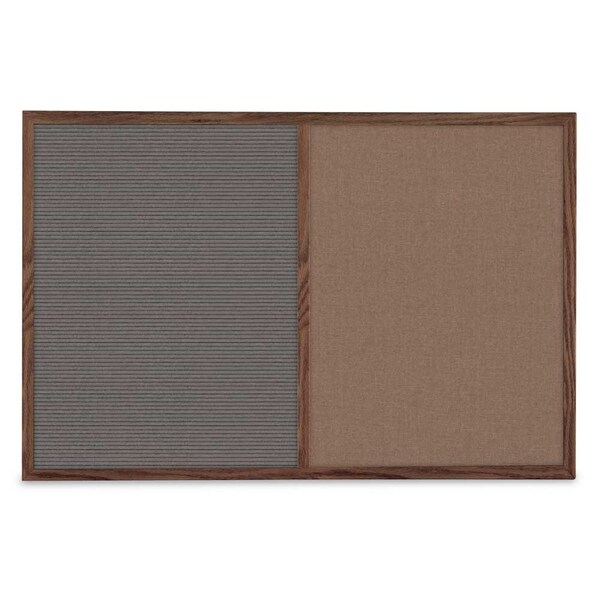 United Visual Products Slim Style Indoor Enclosed Corkboard, 36 UV504SC-BLACK-PEARL - main